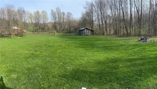 330 Hacadam Rd, Frankfort, NY 13456 - view of yard featuring an outbuilding and a barn