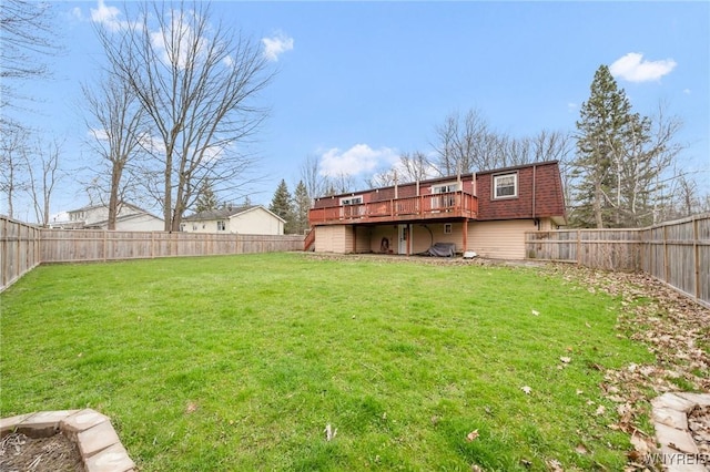 6317 Tonawanda Creek Rd, Lockport-Town, NY 14094 - view of yard featuring a fenced backyard and a deck