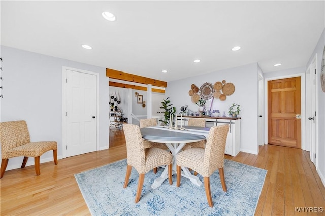 6317 Tonawanda Creek Rd, Lockport-Town, NY 14094 - dining space featuring baseboards, recessed lighting, and light wood-style floors