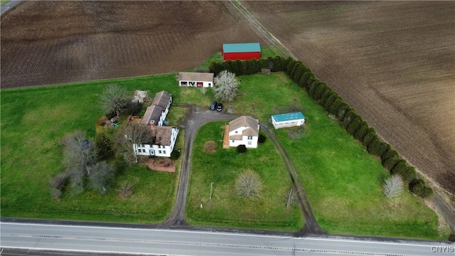 bird's eye view with a rural view