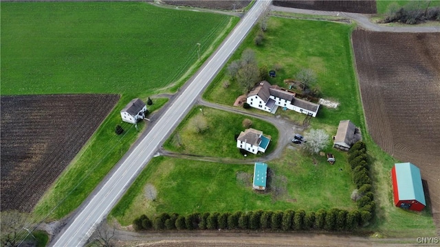 aerial view with a rural view