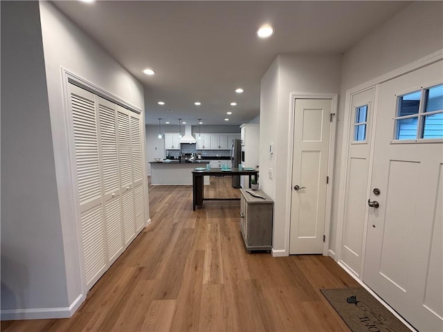 2002 Maes Lndg, Canandaigua-Town, NY 14424 - interior space featuring baseboards, recessed lighting, and light wood-style flooring