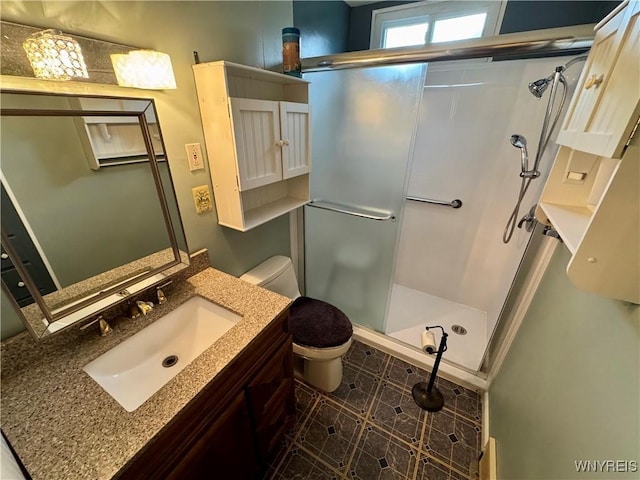 1432 Quaker Rd, Somerset, NY 14012 - full bath featuring a stall shower, vanity, and toilet