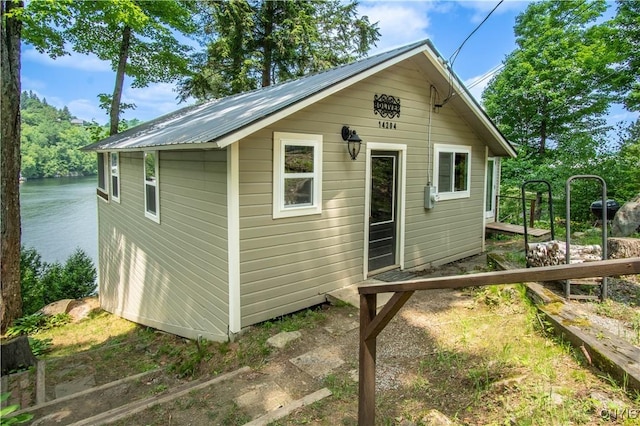 14204 S Bonaparte Rd, Diana, NY 13648 - view of outbuilding with a water view