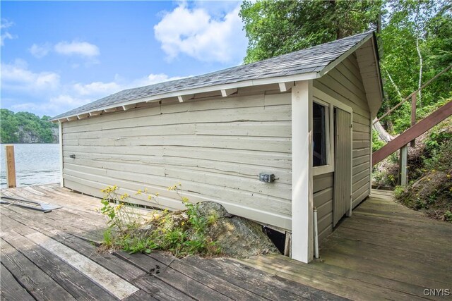 14204 S Bonaparte Rd, Diana, NY 13648 - view of outdoor structure with a water view
