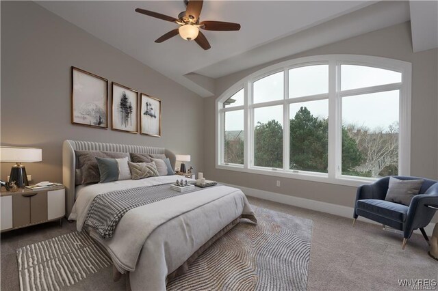 35 Ojibwa Cir, Buffalo, NY 14202 - bedroom with vaulted ceiling, baseboards, multiple windows, and carpet