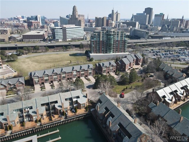 35 Ojibwa Cir, Buffalo, NY 14202 - bird's eye view with a city view and a water view