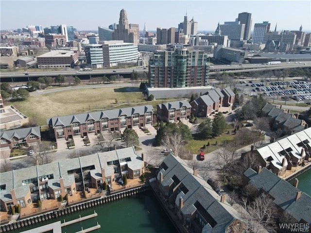 35 Ojibwa Cir, Buffalo, NY 14202 - bird's eye view with a city view and a water view