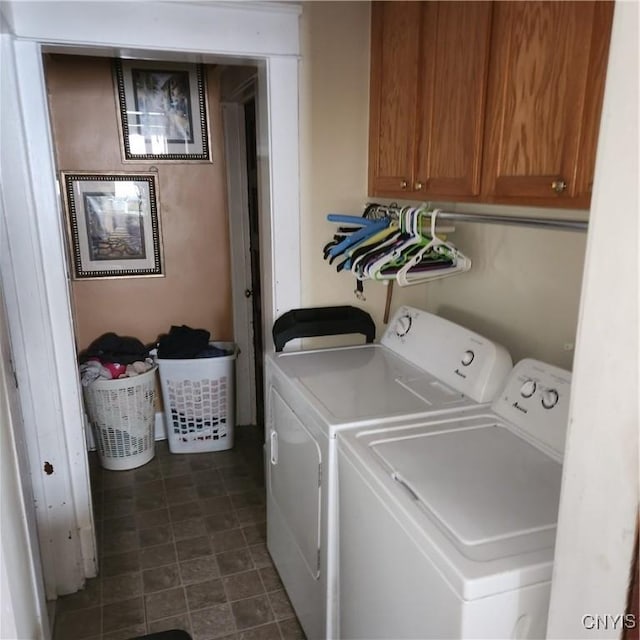 417 Otsego St, German Flatts, NY 13357 - laundry area with washing machine and dryer and cabinet space