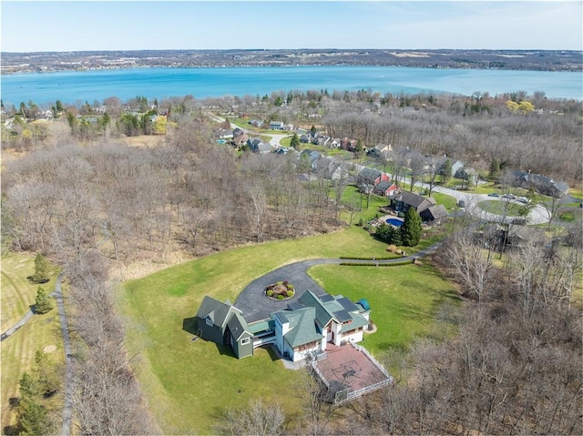 4872 Bedford Dr, Canandaigua-Town, NY 14424 - drone / aerial view with a water view