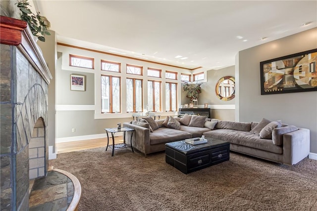4872 Bedford Dr, Canandaigua-Town, NY 14424 - living area with recessed lighting and baseboards