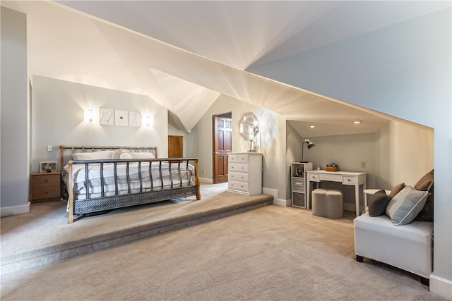 4872 Bedford Dr, Canandaigua-Town, NY 14424 - carpeted bedroom featuring lofted ceiling and baseboards