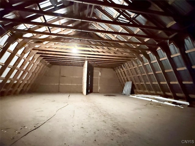 view of attic