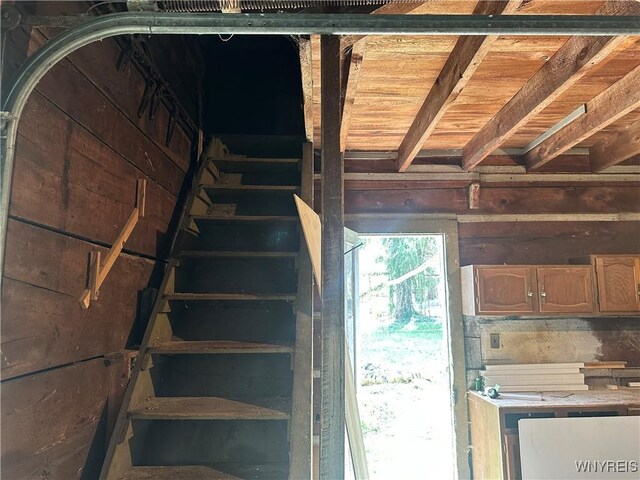 view of stairway