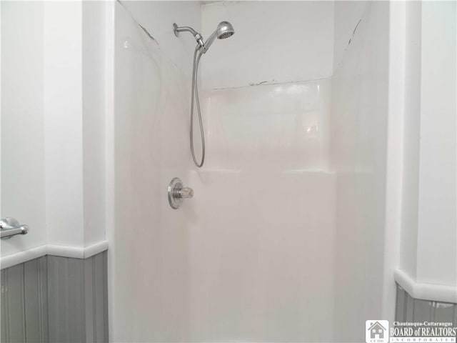 bathroom featuring a shower