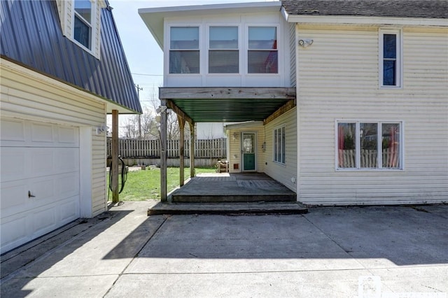 exterior space featuring fence