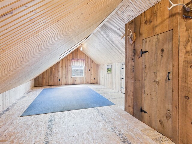 651 Dennis Hill Rd, Harrison, PA 16948 - bonus room with vaulted ceiling and wood walls