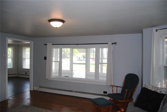 230 Birch St, Kane-Borough, PA 16735 - sitting room with a baseboard heating unit and wood finished floors