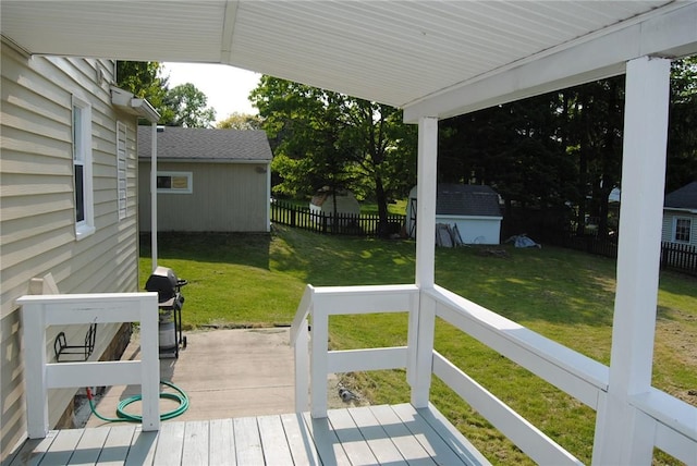 230 Birch St, Kane-Borough, PA 16735 - wooden terrace with area for grilling