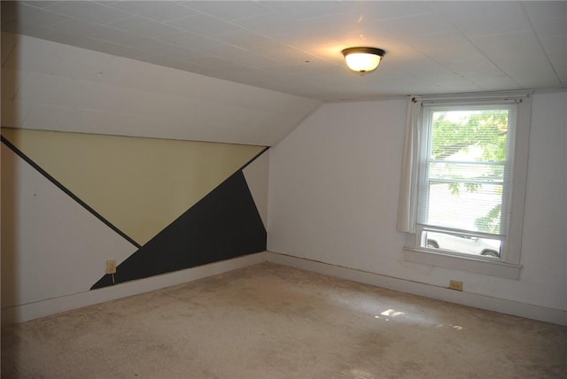230 Birch St, Kane-Borough, PA 16735 - additional living space featuring light colored carpet, vaulted ceiling, and baseboards