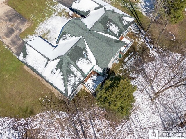 view of snowy aerial view