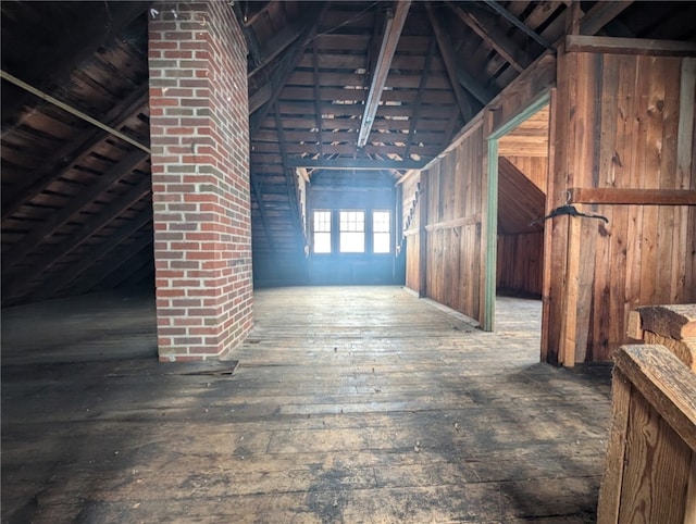 view of attic