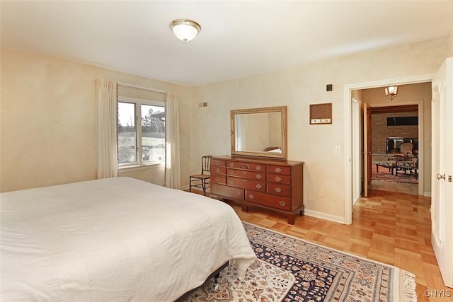bedroom with baseboards