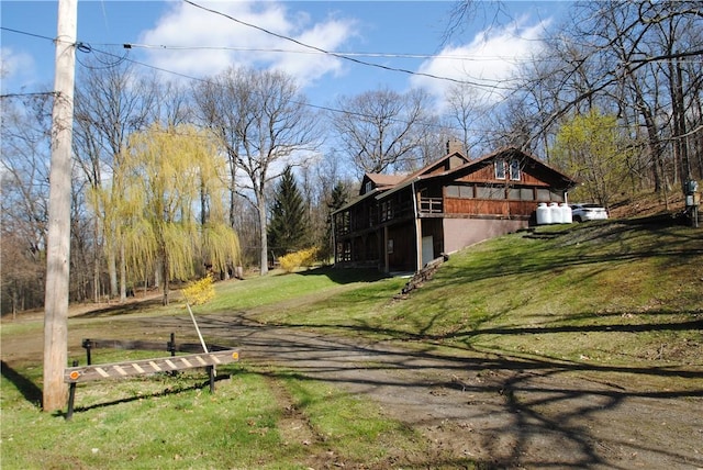9221 Health St, North Dansville, NY 14437 - view of yard with a wooden deck