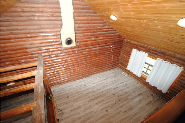 9221 Health St, North Dansville, NY 14437 - bonus room with rustic walls, wood finished floors, and visible vents