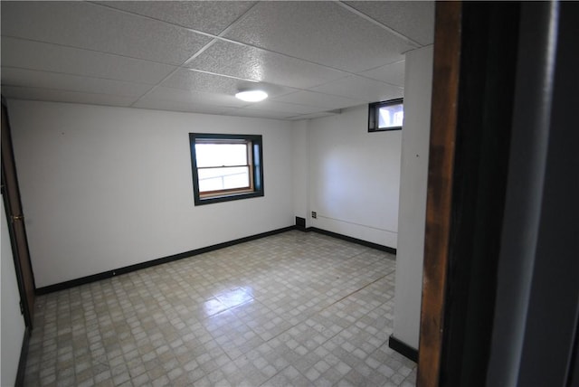 9221 Health St, North Dansville, NY 14437 - empty room with baseboards and a drop ceiling