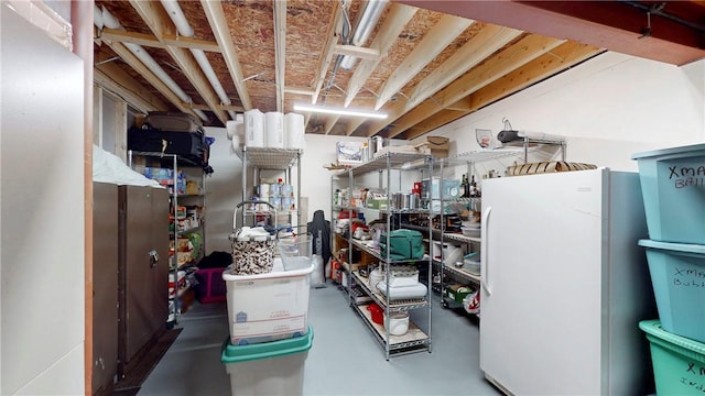 view of storage area