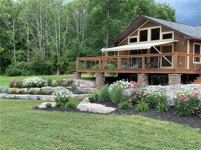 exterior space with a wooden deck