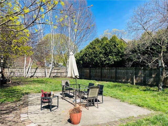 view of patio / terrace with a fenced backyard