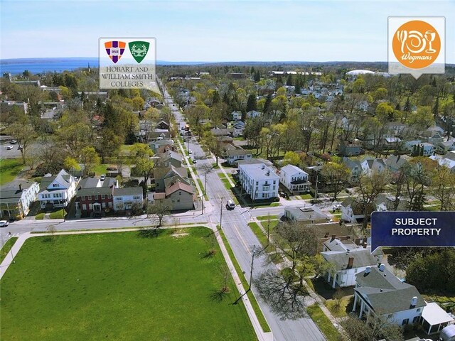 drone / aerial view featuring a residential view