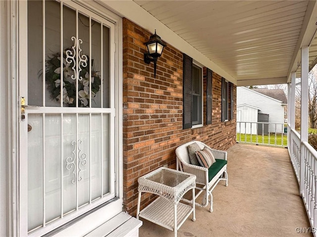 view of patio with a porch