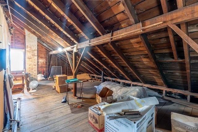 view of attic