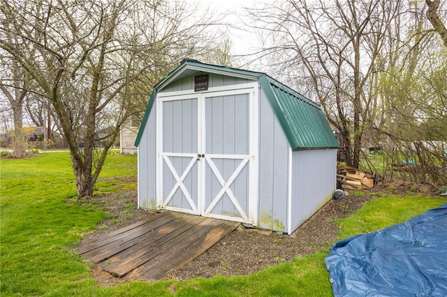view of shed