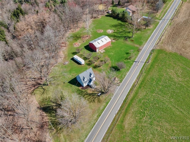 bird's eye view featuring a rural view