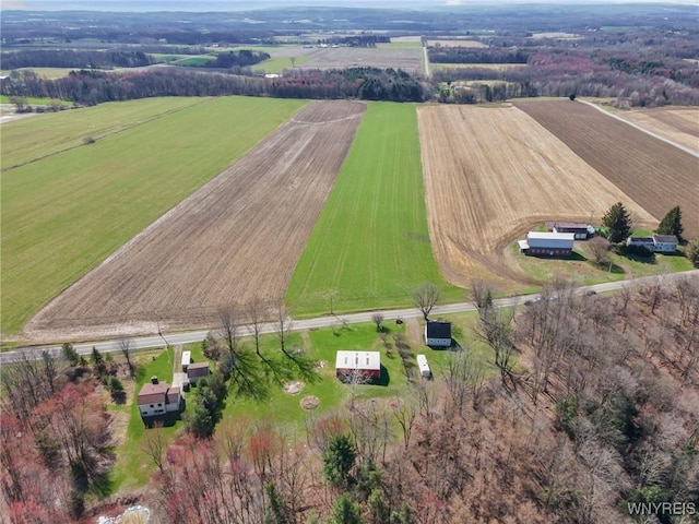 drone / aerial view featuring a rural view