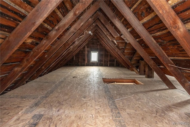 view of attic