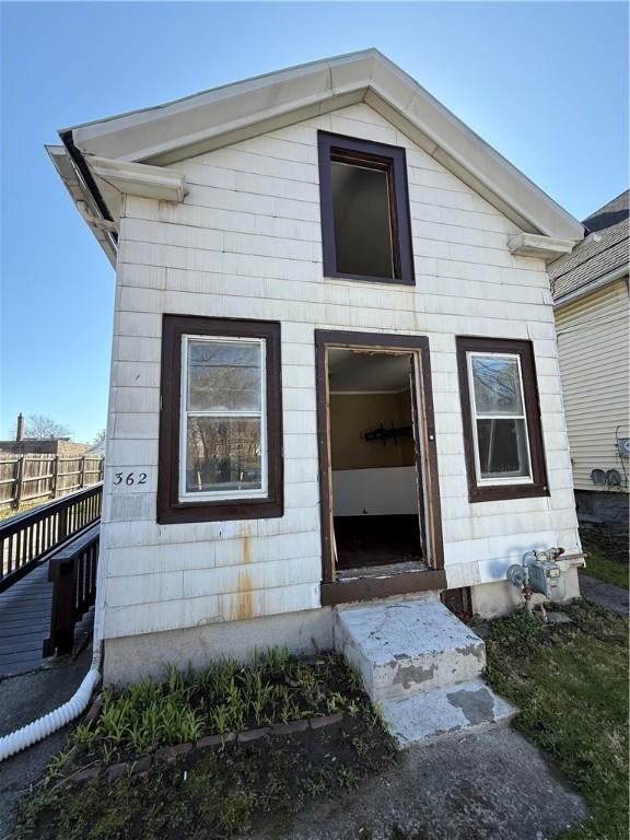 exterior space with entry steps