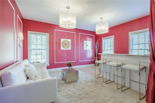 5 Ponds Edge Way, Pittsford, NY 14534 - interior space with a chandelier, plenty of natural light, and baseboards