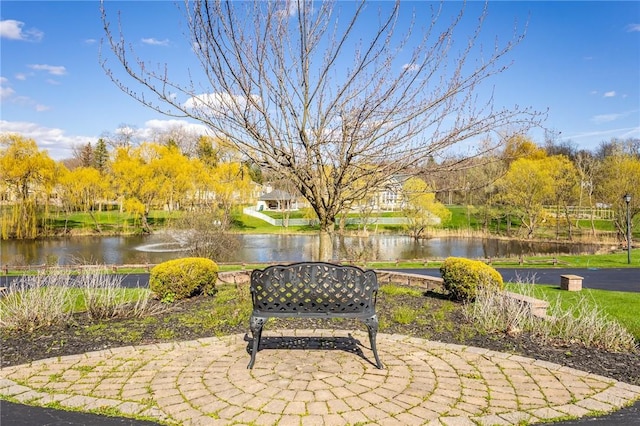 5 Ponds Edge Way, Pittsford, NY 14534 - view of home's community featuring a water view and a patio area