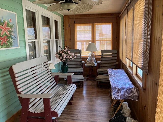view of sunroom