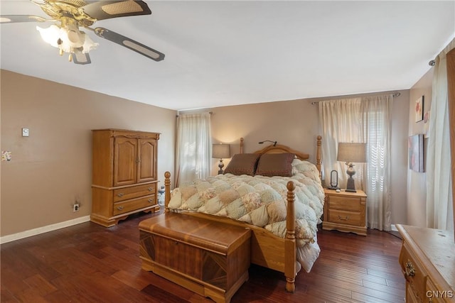 19 Whig Hill Rd, West Monroe, NY 13167 - bedroom with dark wood finished floors, a ceiling fan, and baseboards