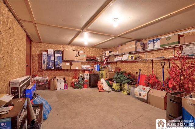 view of storage area