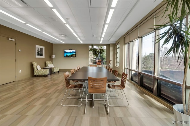 132 Lakefront Blvd Unit 504, Buffalo, NY 14202 - dining room featuring a paneled ceiling