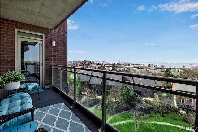 132 Lakefront Blvd Unit 504, Buffalo, NY 14202 - balcony featuring a water view
