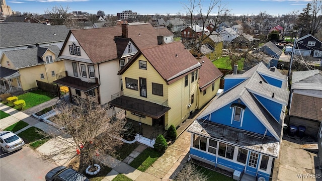 drone / aerial view with a residential view