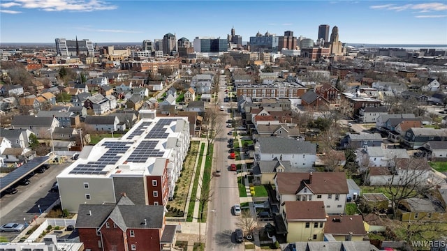 aerial view with a view of city